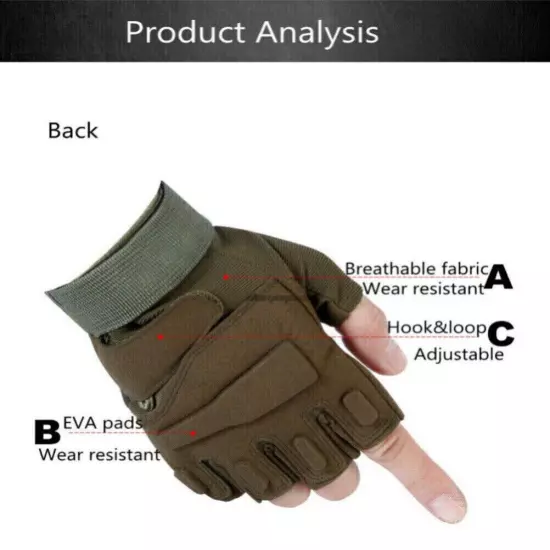 Men's Tactical Gloves Shooting Hunting Hiking Airsoft Cycling Motorcycle Gloves