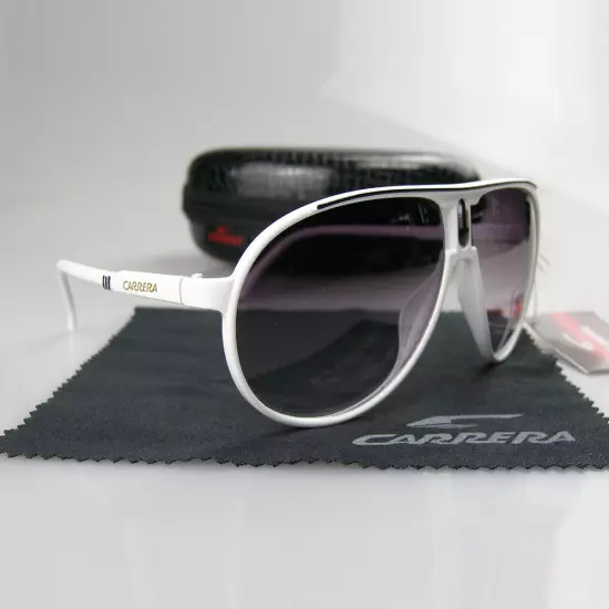 New Men's Women's Retro Outdoor Matte Black Sunglasses Carrera Glasses+Box C01