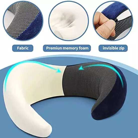 Memory Foam Neck Pillow Cervical Vertebra Travel Portable Noon Break Aircraft