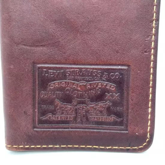 Levi Strauss & Co. Cowhide Leather Wallet Bi-Fold Vintage