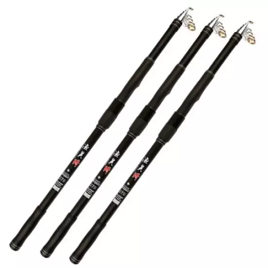 Ultralight Fishing Rod Pole Rock Sea Surf Spinning Carbon Fiber Hard Telescopic