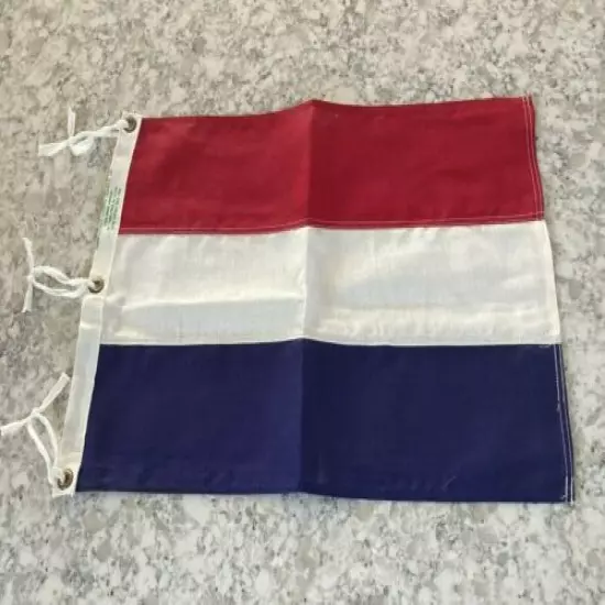 Vintage Golf Flag Red/White/Blue 21'' X 14" New