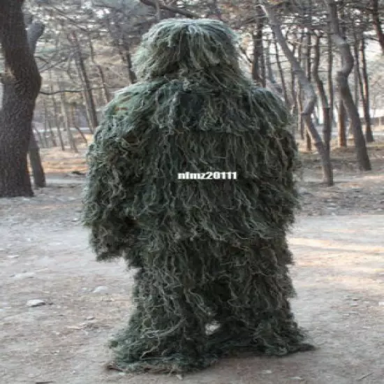 5pcs Yowie 3D Hunting Camo Jungle Ghillie Suit Bionic Training Bowhunt Sniper