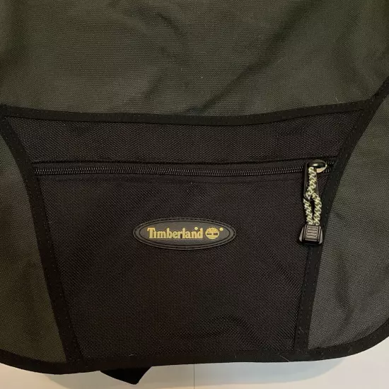 Timberland Messenger/Padded Laptop Rugged Bag Black & Gray 14”x16” EUC