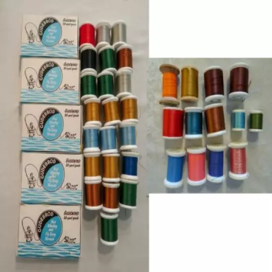 Gudebrod Rod Winding Fly Tying Threads Nylon 50/100 Yd Spools Variety Colors =82