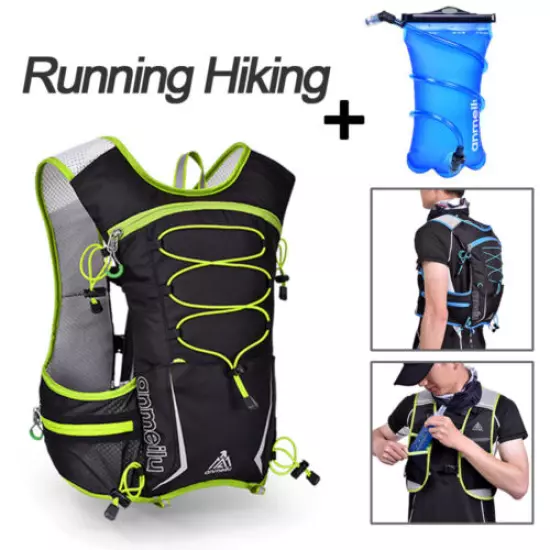 Rucksack Backpack With 5L Water Bladder Bags Hydration Pack Cycling Running US