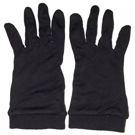 Lands End black liner gloves womens size S