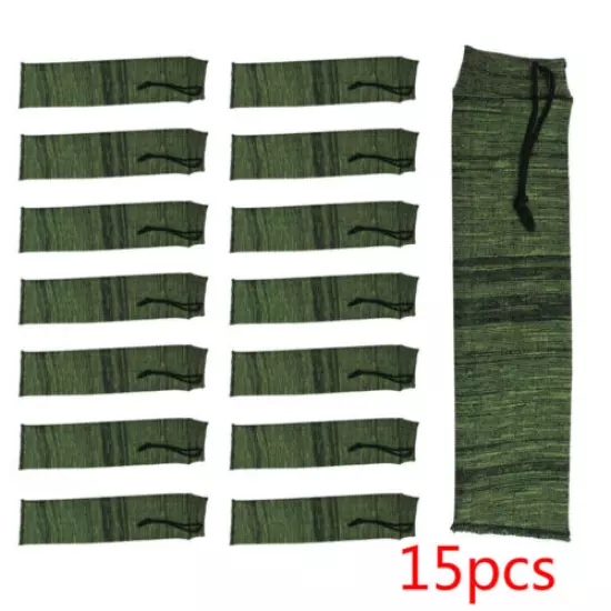 15 × Green Tactical 14" Handgun Gun Sock Silicone Treated Pistol Storage Sleeve