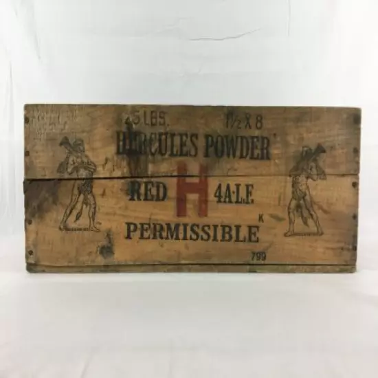 Antique Hercules Powder Red Crate