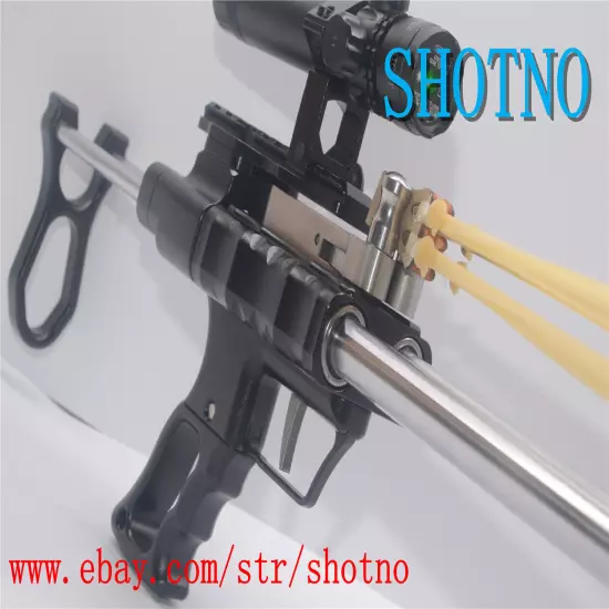 powerful hunting slingshot rifle catapult ST-8 black with High power green laser