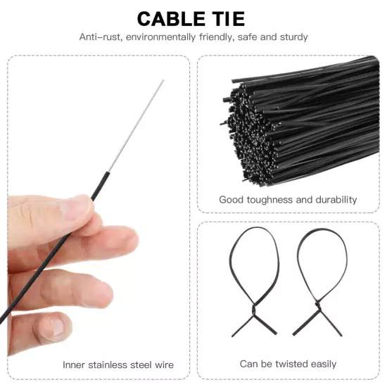 WINOMO Cable Organizers - Plastic Coated Iron Wire for Secure Cable Management