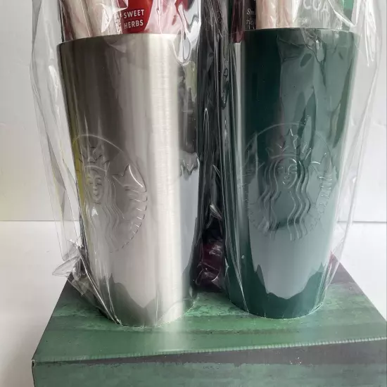 Starbucks Holiday Multi Gift Set 2 Stainless Steel Tumblers Starbucks Coffee Cup