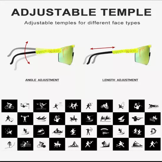 Integrated Lenses Polarized Sunglasses Wind Goggles Cycling Eyewear