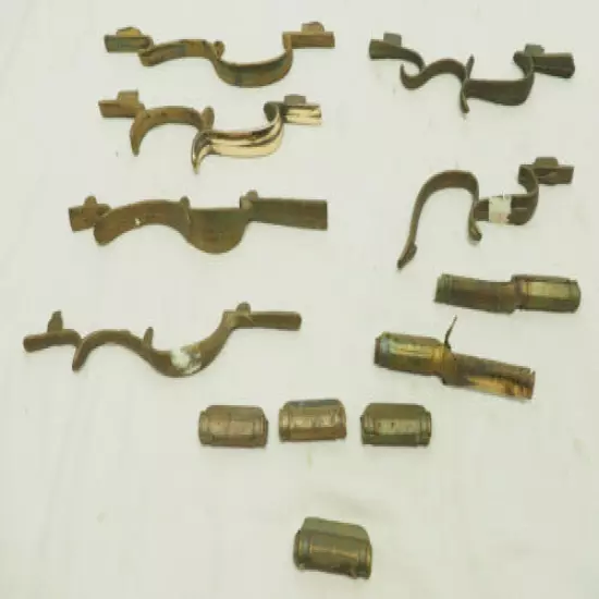 Lot of 6 Muzzleloader Trigger Guards & 6 Thimble Castings German Silver Nickel