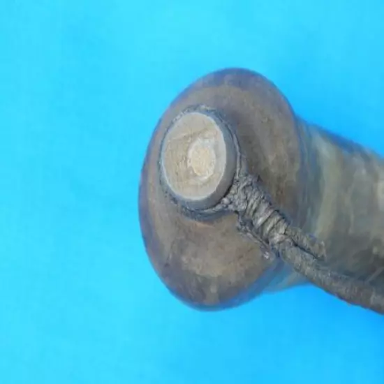 Vintage Antique Old Hunting Hunter Horn Powder Flask w/ Cup