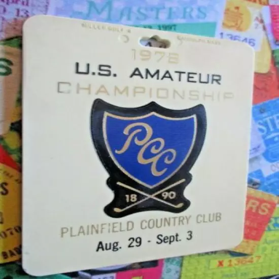 vtg - Golf Bag Tag - 1978 U.S. AMATEUR CHAMPIONSHIP - Plainfield CC - USGA