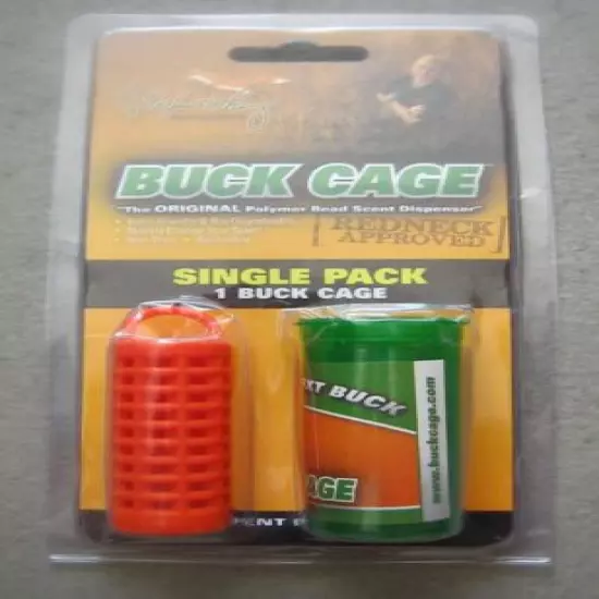 FOXWORTHY OUTDOORS BUCK CAGE POLYMER BEAD SCENT DISPENSER SINGLE PACK ORANGE NEW