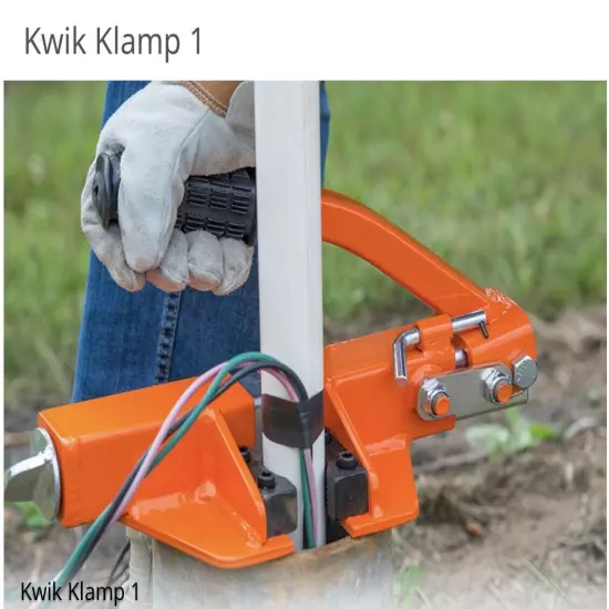 Kwik Klamp 1 Holds 1” -2” PVC, stainless steel & galvanized pipes. Well pipe.