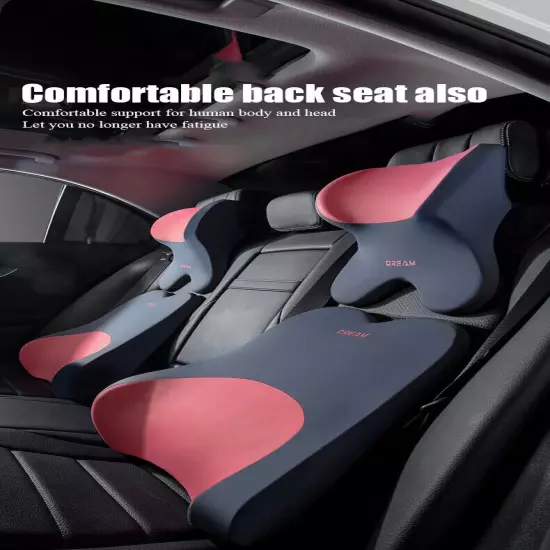 Car Lumbar Support Headrest Neck Pillow Universal Neck Cushion Auto Seat Pillow