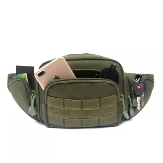 Concealed Tactical Fanny Pack Gun Carry Pouch Military Pistol Holster Waist Bag