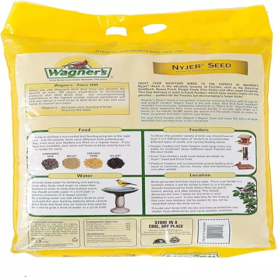 Nyjer Seed Wild Bird Food, 20-Pound Bag