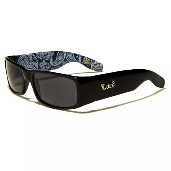 Locs Sunglasses - Og Wrap Around Frame / Square Lens - Bandanna Print UV 400