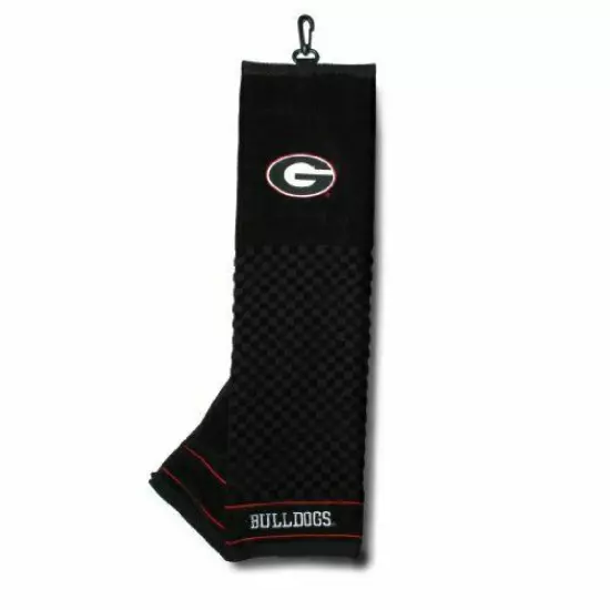 NCAA Embroidered Tri-fold Golf Towel - Georgia Bulldogs