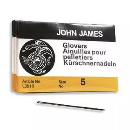 John James GLOVERS NEEDLES - Great for Leather! Glover's Glover Sizes 1 - 12