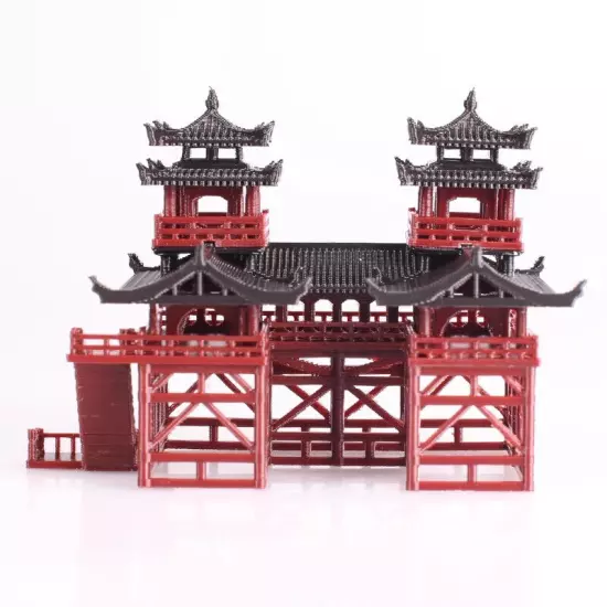 Chinese Ancient Building Pavilion Model Plastics Aquarium Bonsai Toys