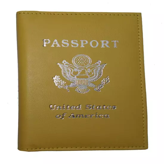 AG Wallets Leather US Passport Cover ID Holder Wallet Travel Case Handmade New