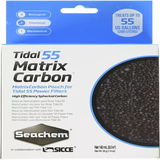 Seachem Matrix Carbon Tidal 55 Filter - Activated Spherical Carbon Bead 140 ml