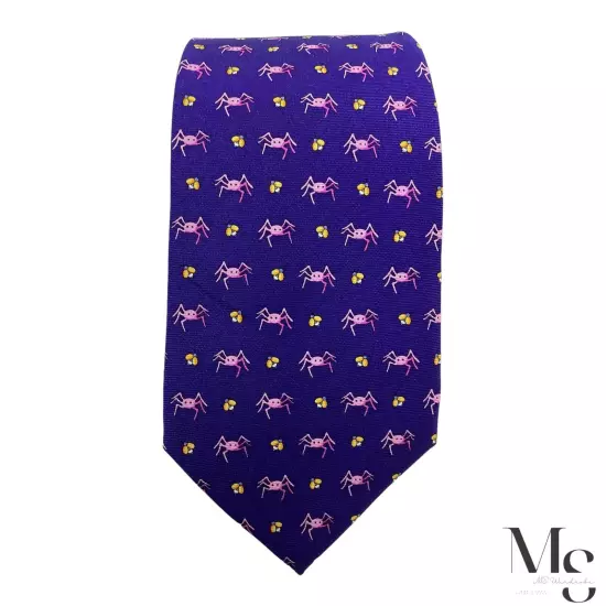 BROOKS BROTHERS XL Purple Animal Print Silk Tie USA W: 3.25" EX COND