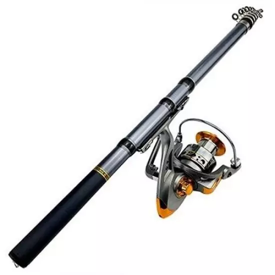 Telescopic Fishing Rod Kit Carbon Ultra-Light Travel Fishing Rod with Reel Combo