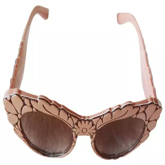 Dolce&Gabbana Floral Relief Sunglasses Butterfly Pink 53-20-140 Made Italy NEW