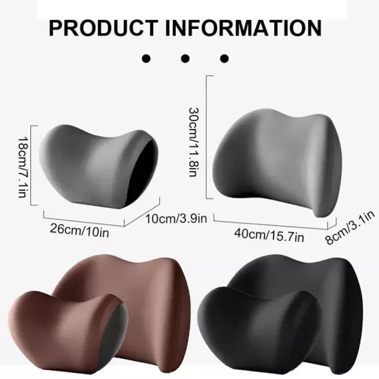 Car Headrest Pillows Universal Auto Waist Cushion Protector Head Neck Pillow