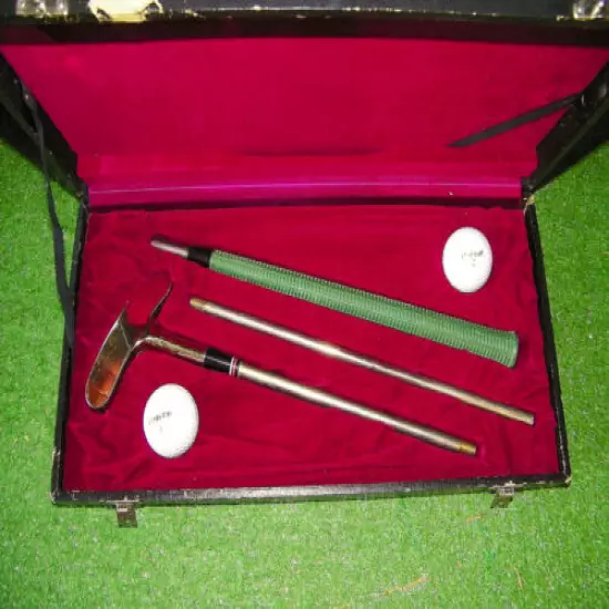 Vintage Golf Travel Putter Set & Case Adult 35" Made In Japan 1950s ?