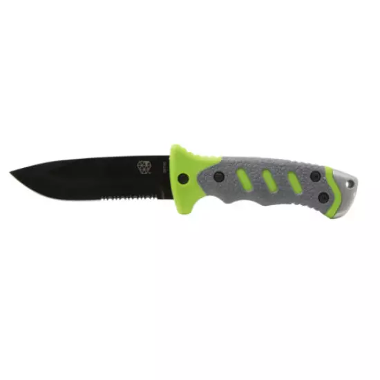 Boundary 4.5 in. Fixed Partially Serrated Blade Survival Knife with Sheath 92737