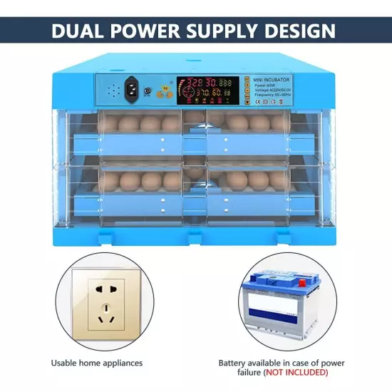 Auto Egg Incubator with Automatic Egg Turning and Humidity & Temperature Control