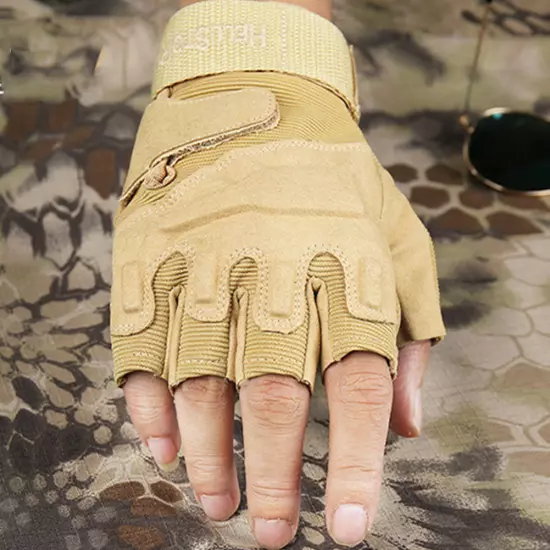 Tactical Military Fingerless Gloves Mens Outdoor Cycling Half Finger Gloves USA