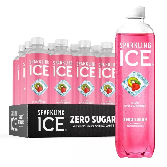 Sparkling Ice Kiwi Strawberry Sparkling Water Zero Sugar Flavored Water