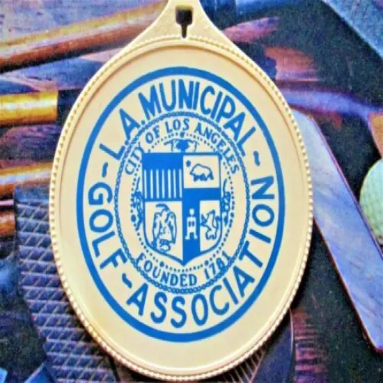 vtg - PGA Golf Bag Tag - 1973 Los Angeles City Golf Championships - LA Golf Assn