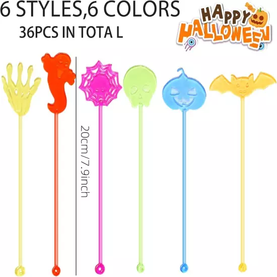 36pcs Halloween Party Favors Sticky Hands, Spider Web Skull Bat Stretchy... 