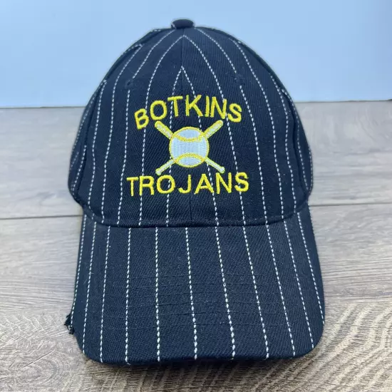 Botkins Trojans Baseball Hat Black Hat Adjustable Adult Size Hat Black Cap