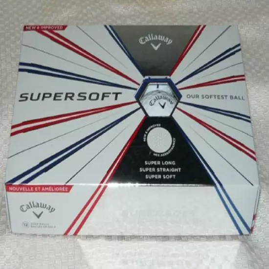 (12) NEW Callaway Supersoft Golf Balls - One Dozen White / NIB