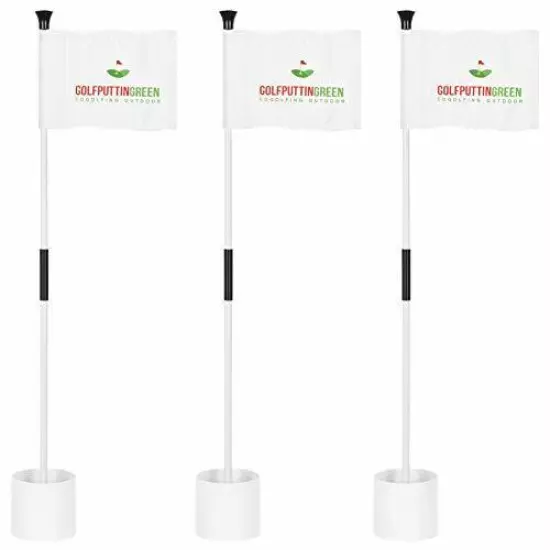 COGOLFING Golf Flagstick Mini Practice Putting Green Flags for Yard Double-Si...