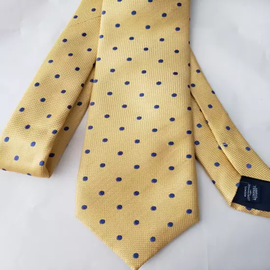 Charles Tyrwhitt London Yellow Blue Silk Tie