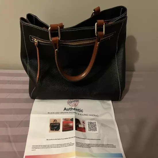 Black And Brown Rooney & Bourke Leather Handbag