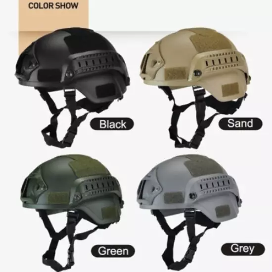 Tactical Airsoft Paintball Mility Protective SWAT Fast Helmet Com ❤A