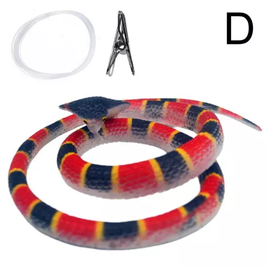 2024 Hot 70cm Fake Large Rubber Snake Realistic Lifelike Scare Prank Toy Sales