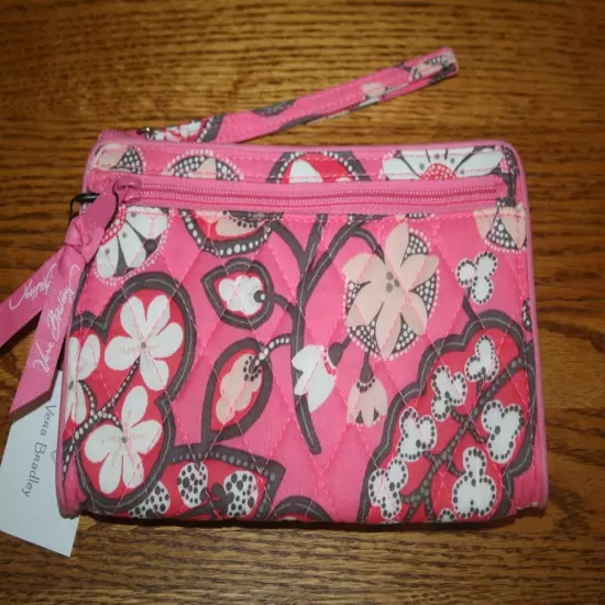 Vera Bradley FRONT ZIP WRISTLET wallet credit card holder case clutch travel NEW